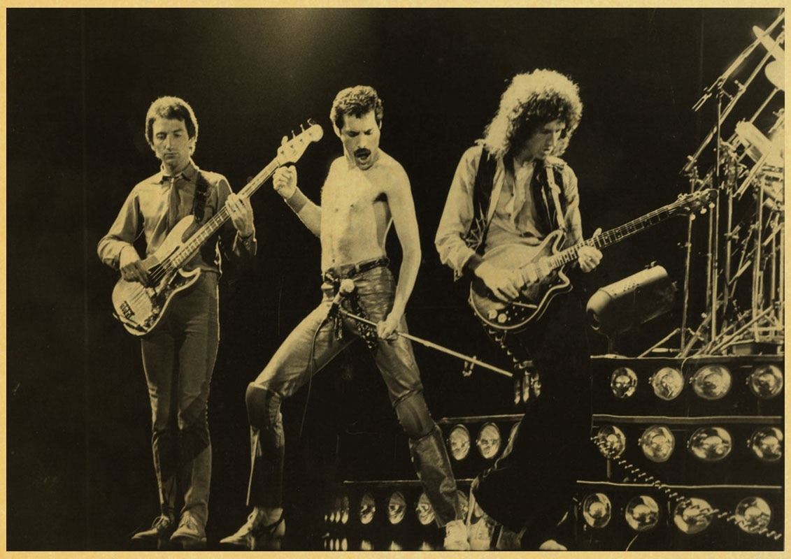 Queen Band Music Poster Vintage Retro Poster Art Printed Painting Home Room Decor 12x16
