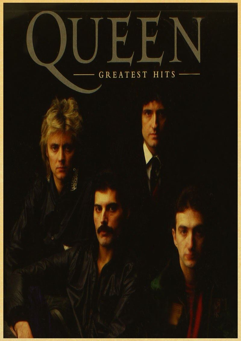 Queen Band Music Poster Vintage Retro Poster Art Printed Painting Home Room Decor 12x16
