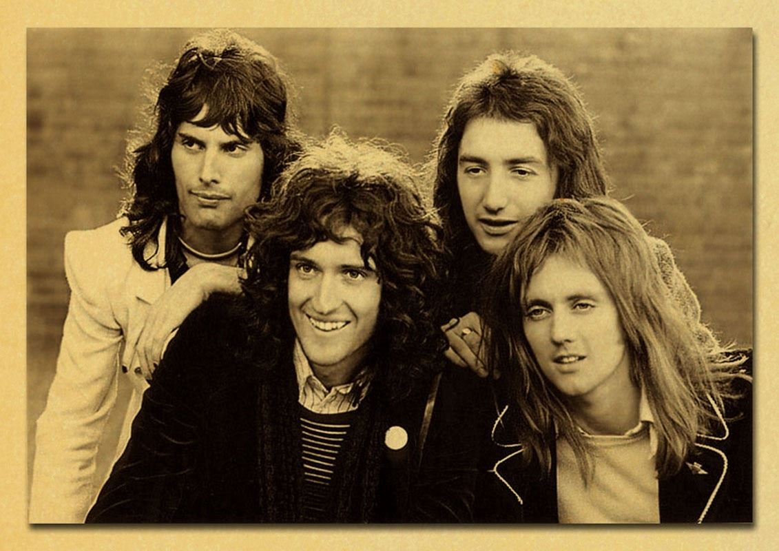 Queen Band Music Poster Vintage Retro Poster Art Printed Painting Home Room Decor 12x16