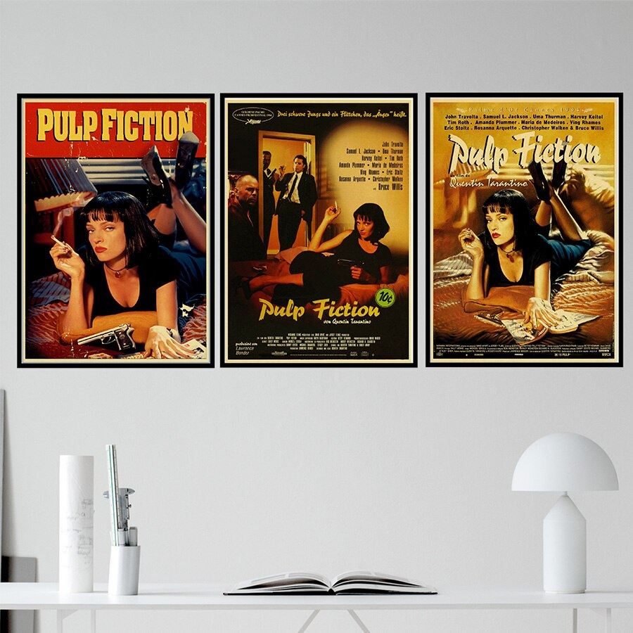 Pulp Fiction Retro Movie Poster Collection Complete SET!!! 12X