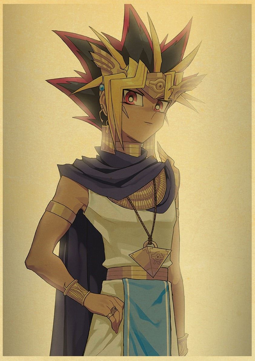 Anime Yu-Gi-Oh! Duel Monsters Mutou Yuugi Retro Poster For Living Room 12x16in
