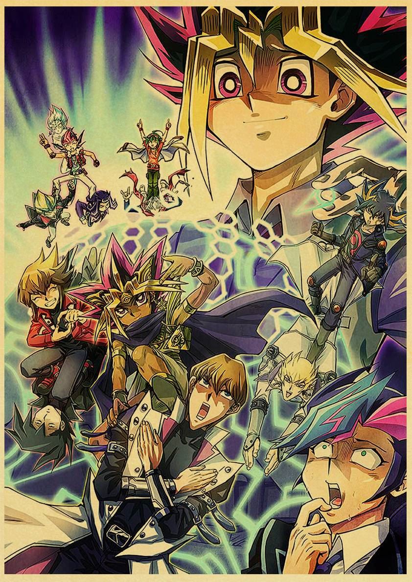 Anime Yu-Gi-Oh! Duel Monsters Mutou Yuugi Retro Poster For Living Room 12x16in