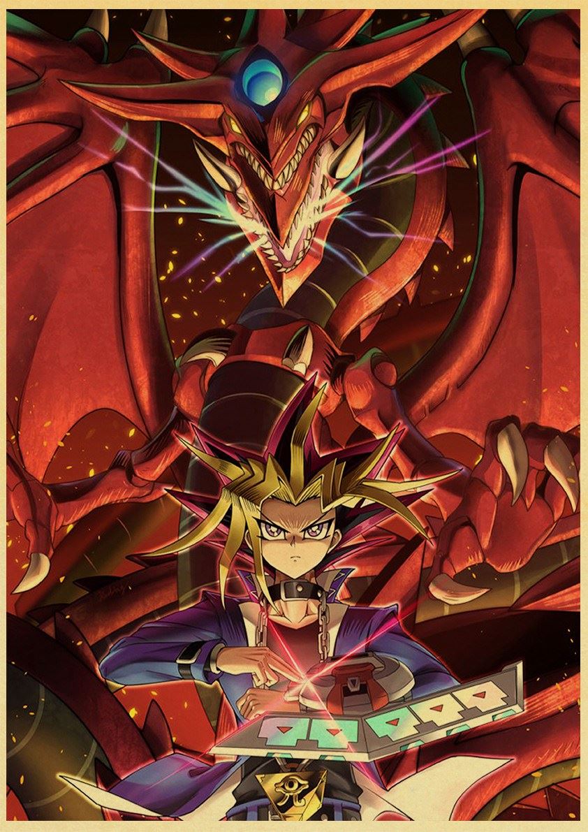 Anime Yu-Gi-Oh! Duel Monsters Mutou Yuugi Retro Poster For Living Room 12x16in