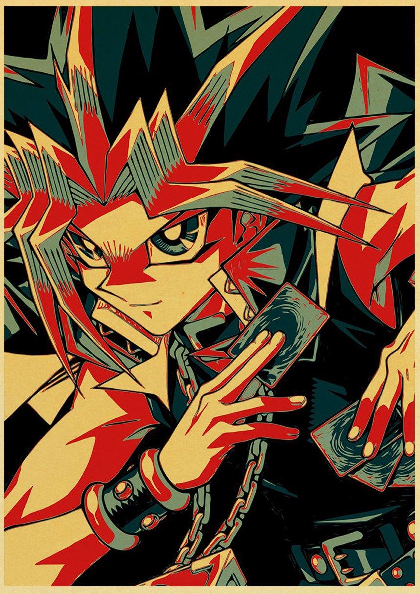 Anime Yu-Gi-Oh! Duel Monsters Mutou Yuugi Retro Poster For Living Room 12x16in