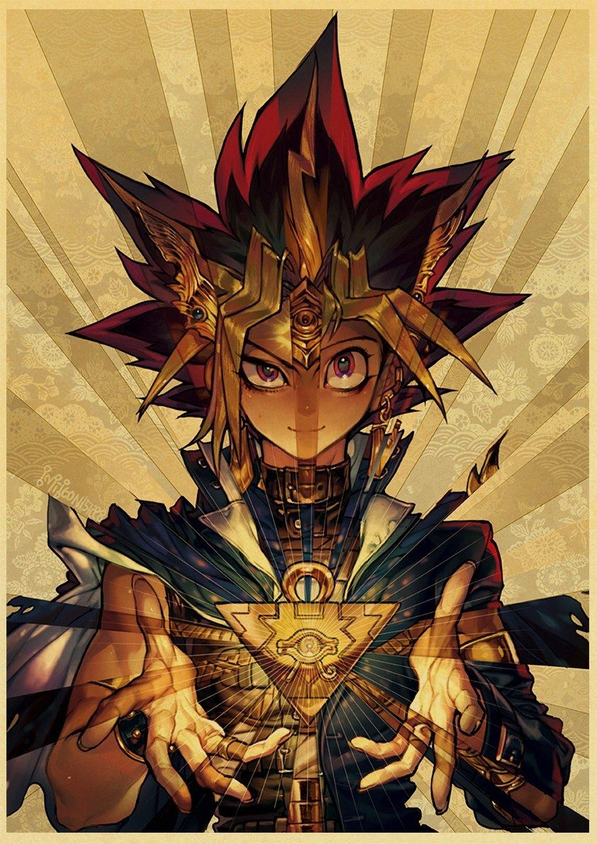 Anime Yu-Gi-Oh! Duel Monsters Mutou Yuugi Retro Poster For Living Room 12x16in