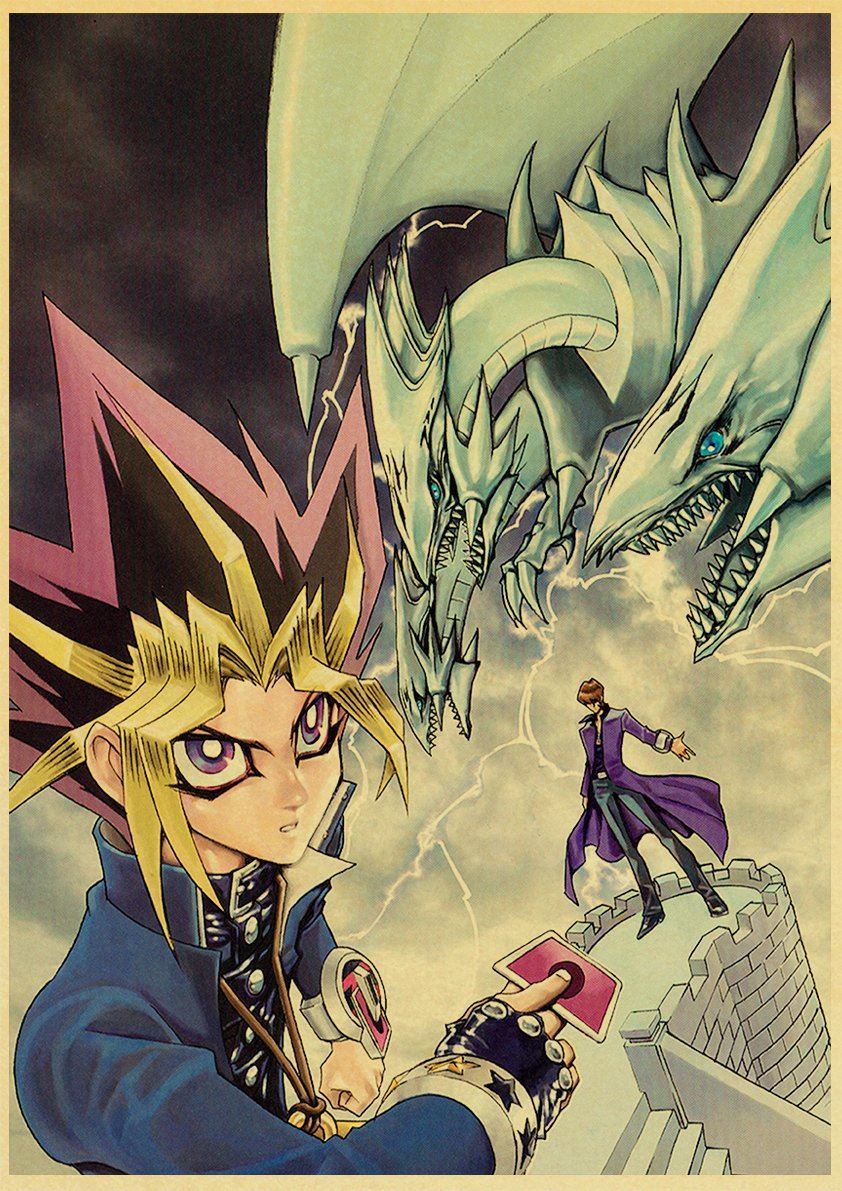 Anime Yu-Gi-Oh! Duel Monsters Mutou Yuugi Retro Poster For Living Room 12x16in
