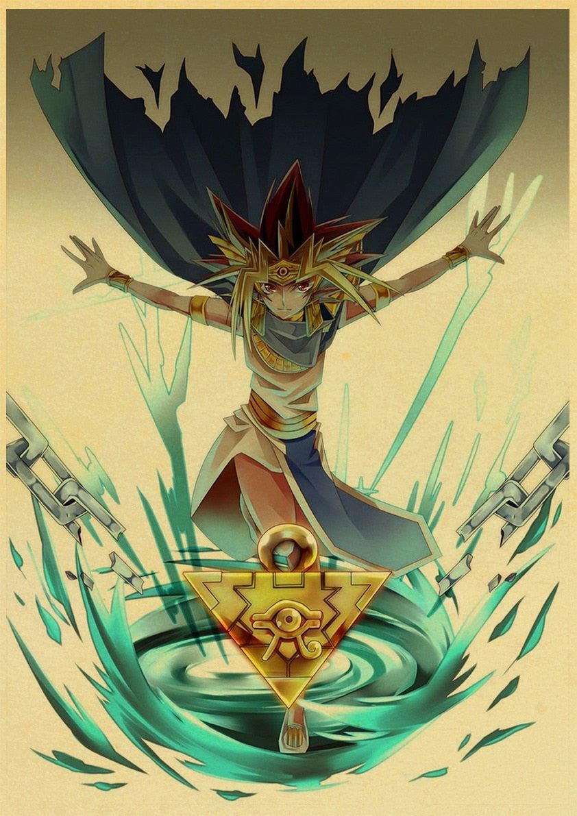 Anime Yu-Gi-Oh! Duel Monsters Mutou Yuugi Retro Poster For Living Room 12x16in