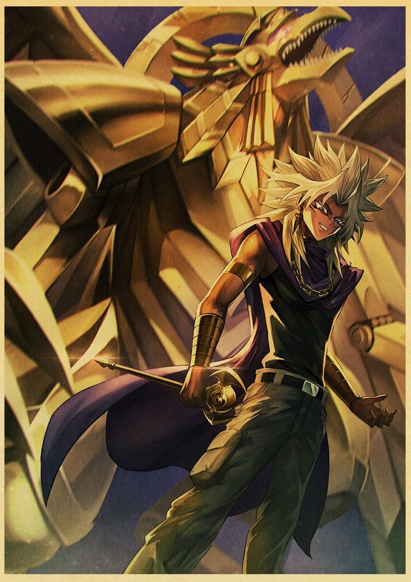 Anime Yu-Gi-Oh! Duel Monsters Mutou Yuugi Retro Poster For Living Room 12x16in