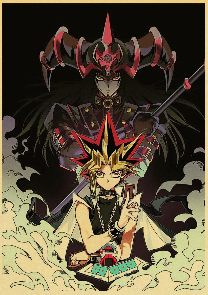 Anime Yu-Gi-Oh! Duel Monsters Mutou Yuugi Retro Poster For Living Room 12x16in