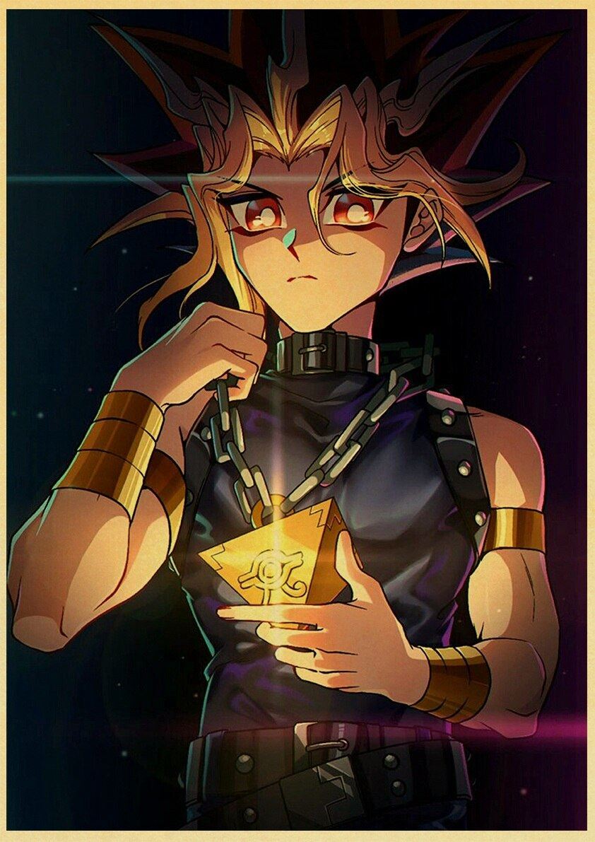 Anime Yu-Gi-Oh! Duel Monsters Mutou Yuugi Retro Poster For Living Room 12x16in