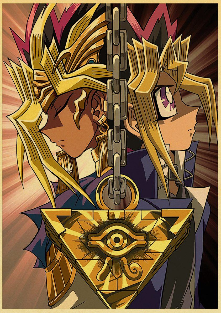 Anime Yu-Gi-Oh! Duel Monsters Mutou Yuugi Retro Poster For Living Room 12x16in