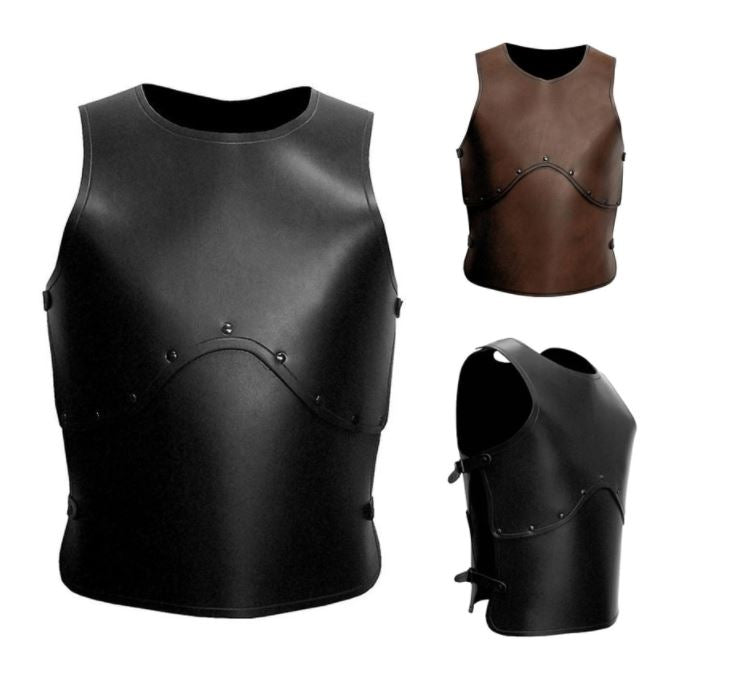 Armor Vest Medieval Steampunk Leather Breastplate Chest Guard Knight Samurai Bat