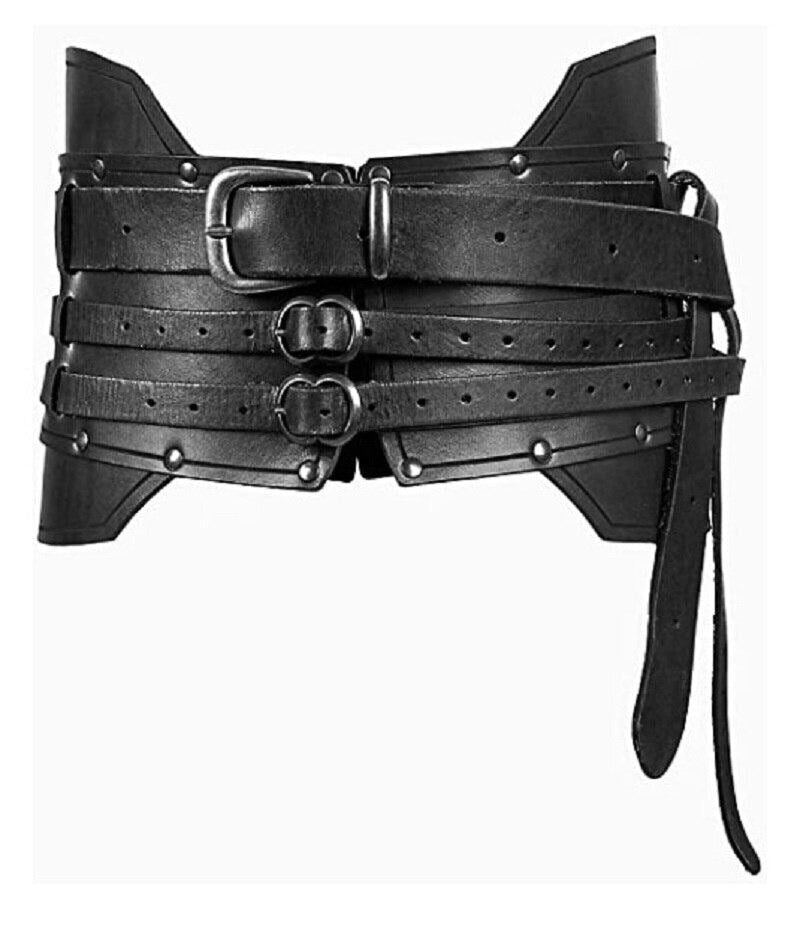 Steampunk Women Vintage Wide Belt Men Knight Armors Medieval Viking Pirate Costu
