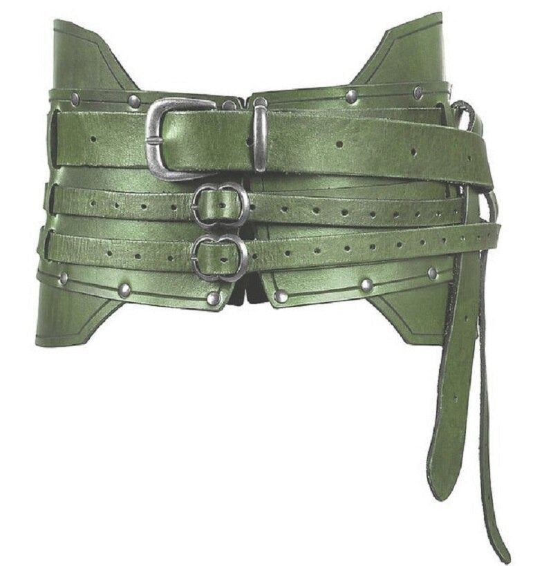Steampunk Women Vintage Wide Belt Men Knight Armors Medieval Viking Pirate Costu
