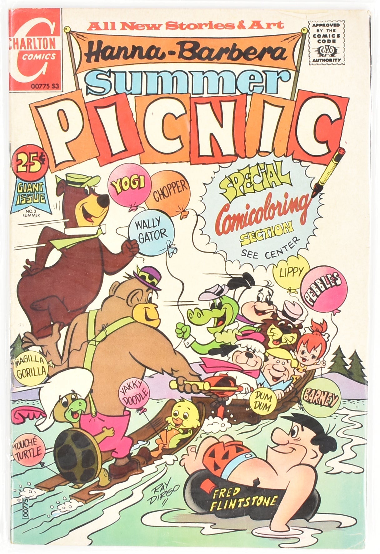 Hanna Barbera Summer Picnic Charlton Comics 00775 s3 NO. 3 Comic Book