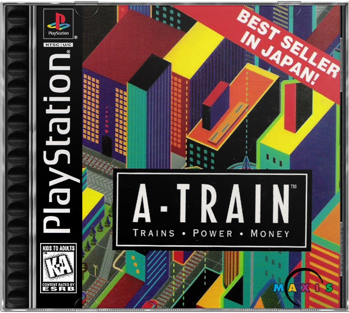 A-Train - Trains, Power, Money PS1 Sony Playstation 1 Used Video Game