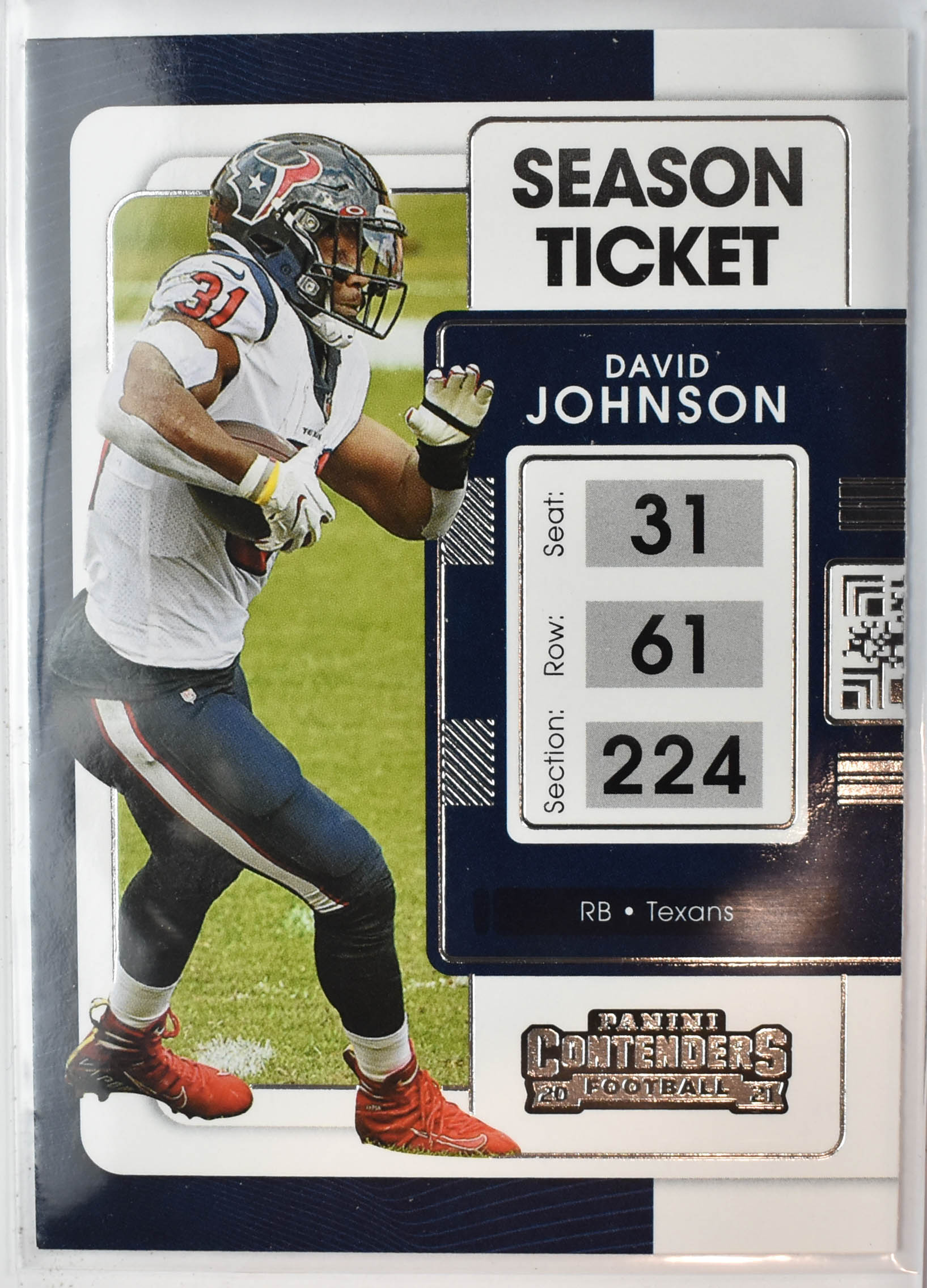 David Johnson 40 Panini Contenders 2021