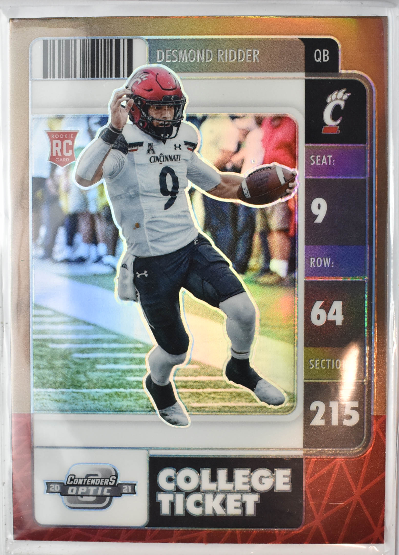 Desmond Ridder 4 Panini 2022 Chronicles Contenders Draft Picks Prizm College Tic
