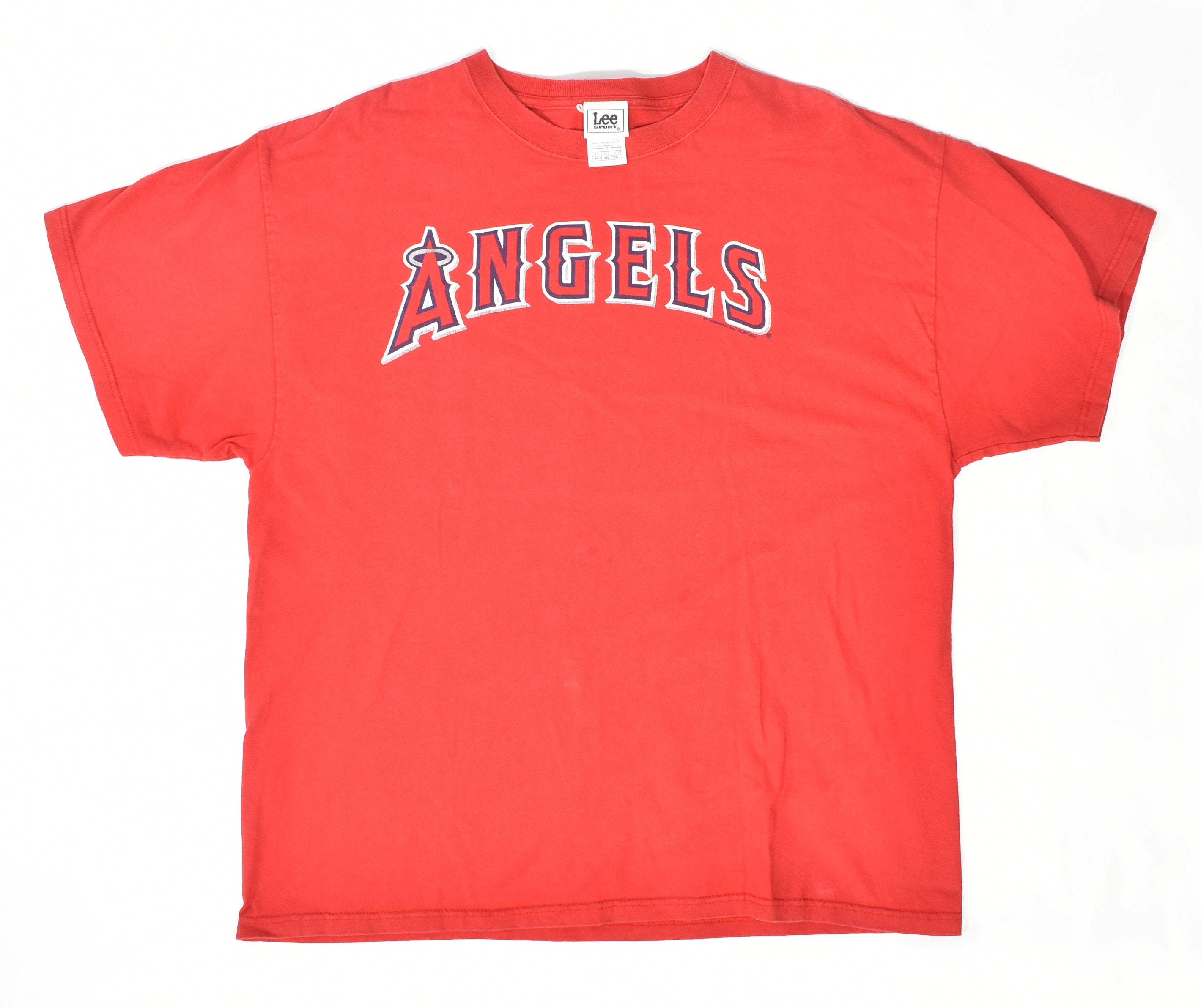 Angels baseball MLB T-shirt XL men's lee sports used Red