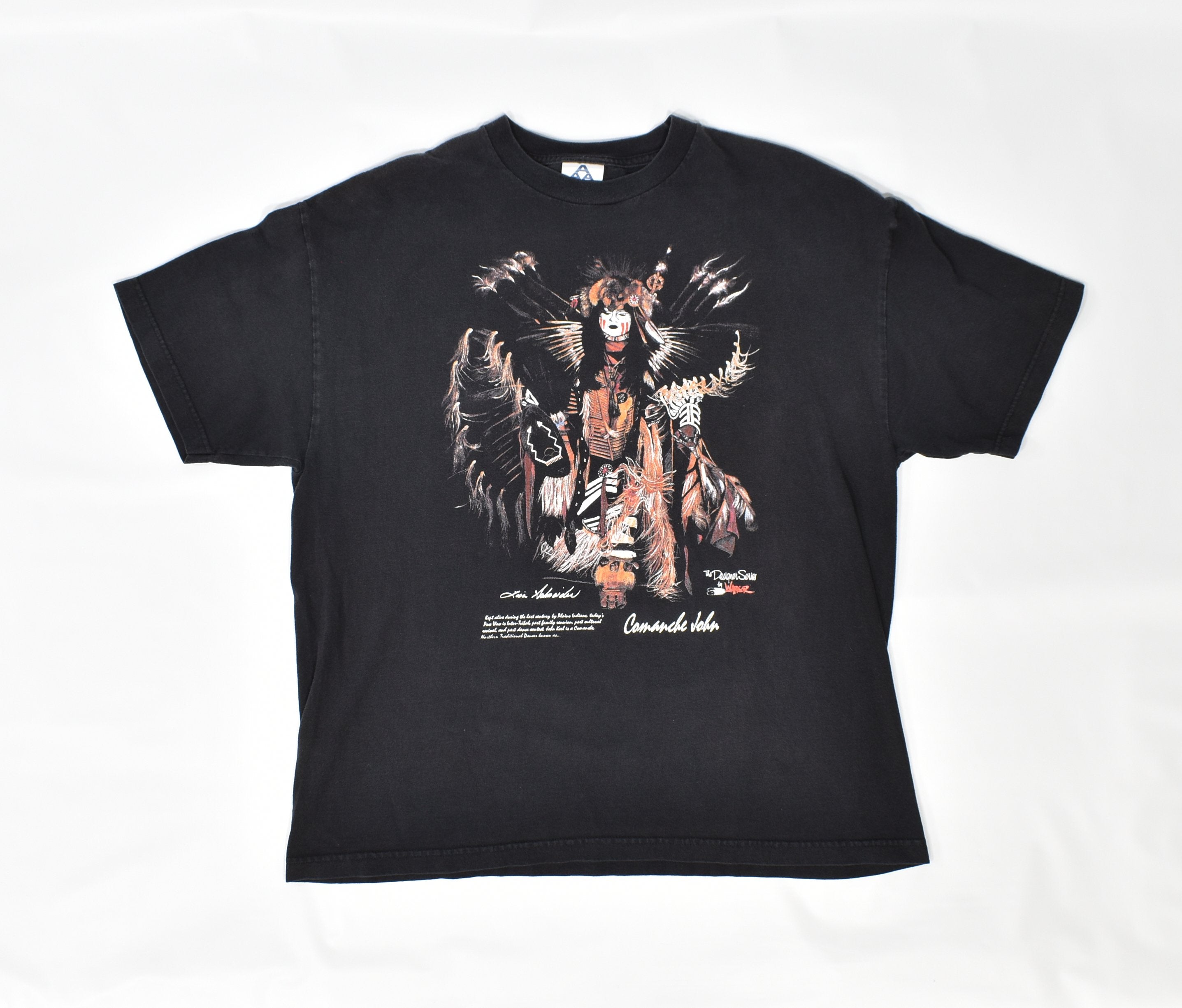 Comanche John Mens T shirt XL Used Design Series By Warrior - Native American