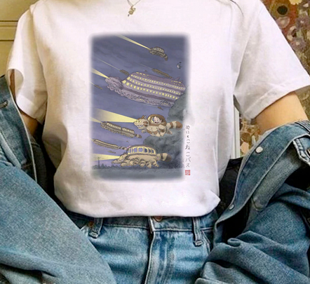 Female T-Shirt Anime White Shirt NEW