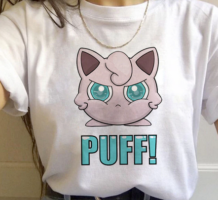 Female T-Shirt Anime White Shirt NEW 102011