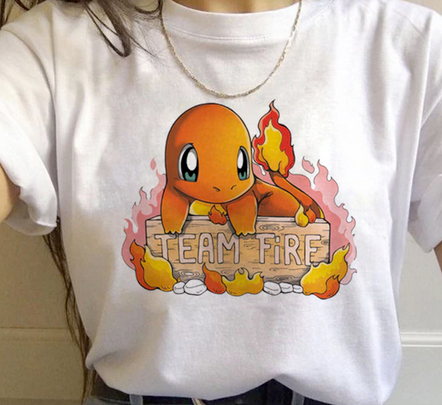 Female T-Shirt Anime White Shirt NEW