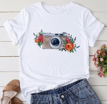 Female Cotton T-shirt Exclusive Design 018