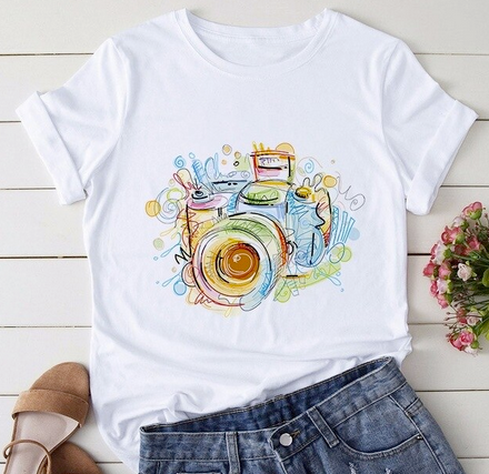 Female Cotton T-shirt Exclusive Design 026