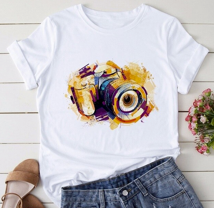 Female Cotton T-shirt Exclusive Design 025