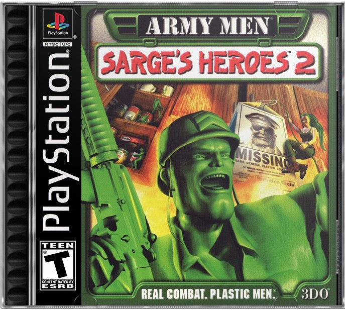 Army Men - Sarge's Heroes 2 PS1 Sony Playstation 1 Used Video Game