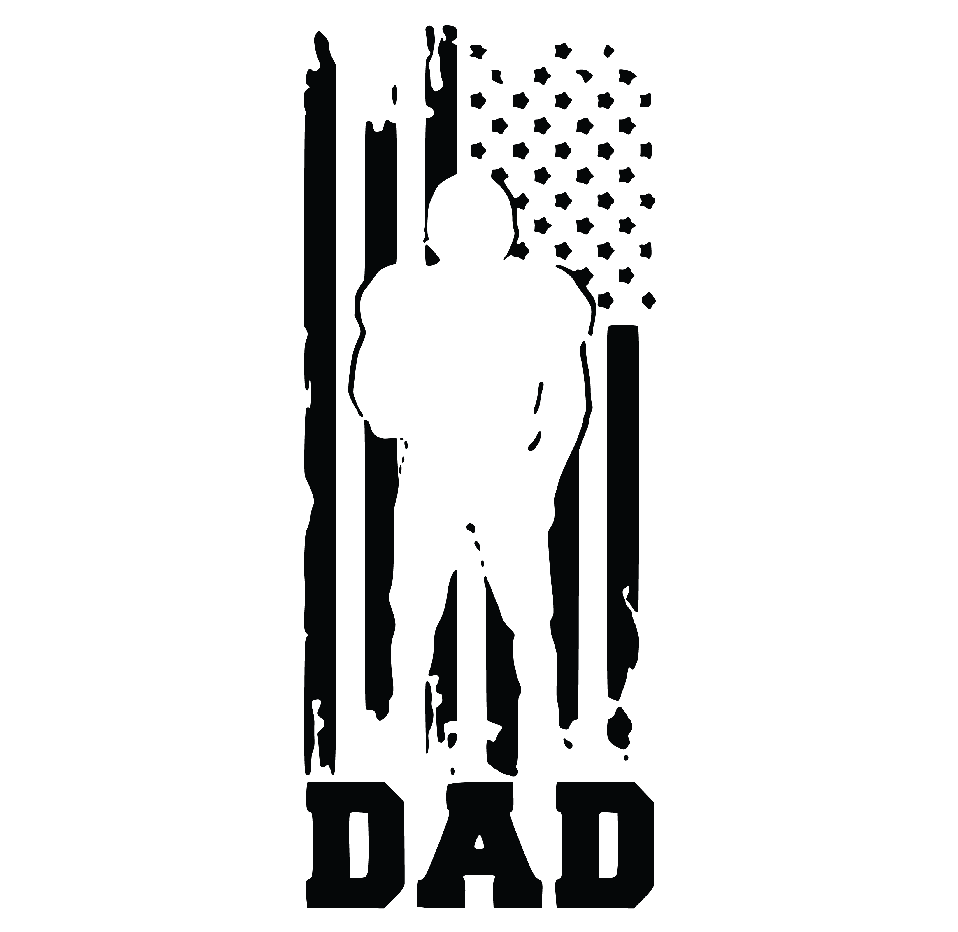 Football Dad Flag Black