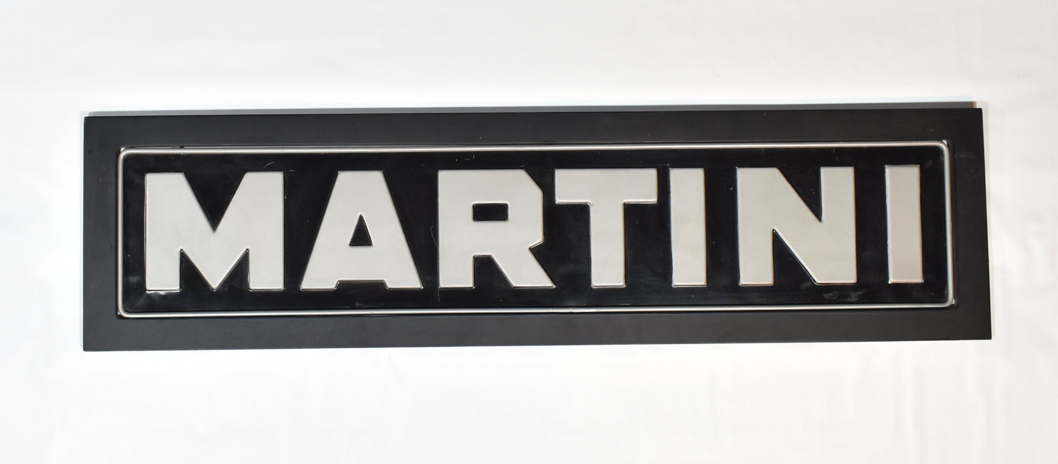 Martini Bar sign Large Metal Used Sign 36 x 9 1/2 Black Grey