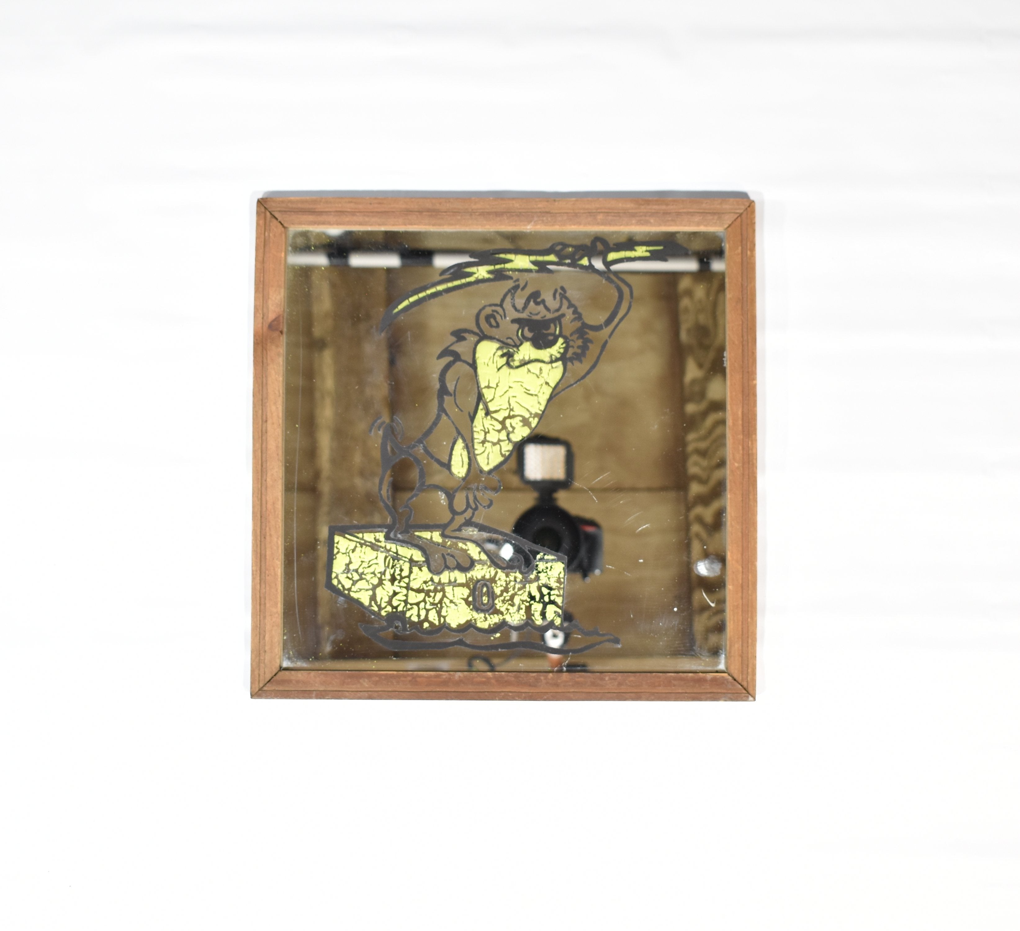 Taz manian devil custom mirror Art 13 x 13 Framed Glass Mirror