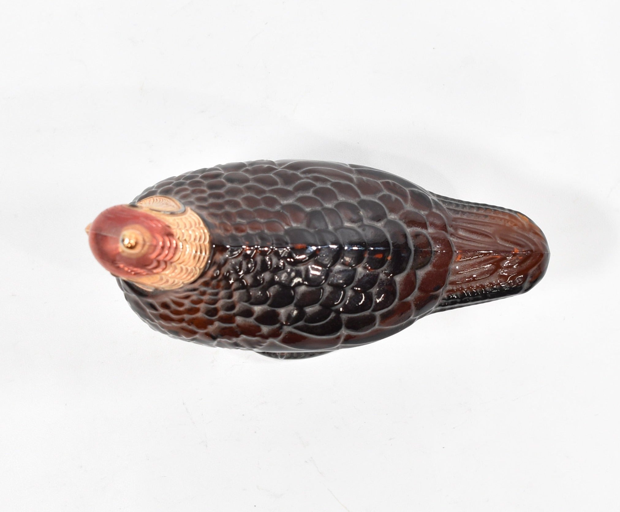 Avon Bottle Used Glass Bottle Bird Quail Decanter Brown Vintage