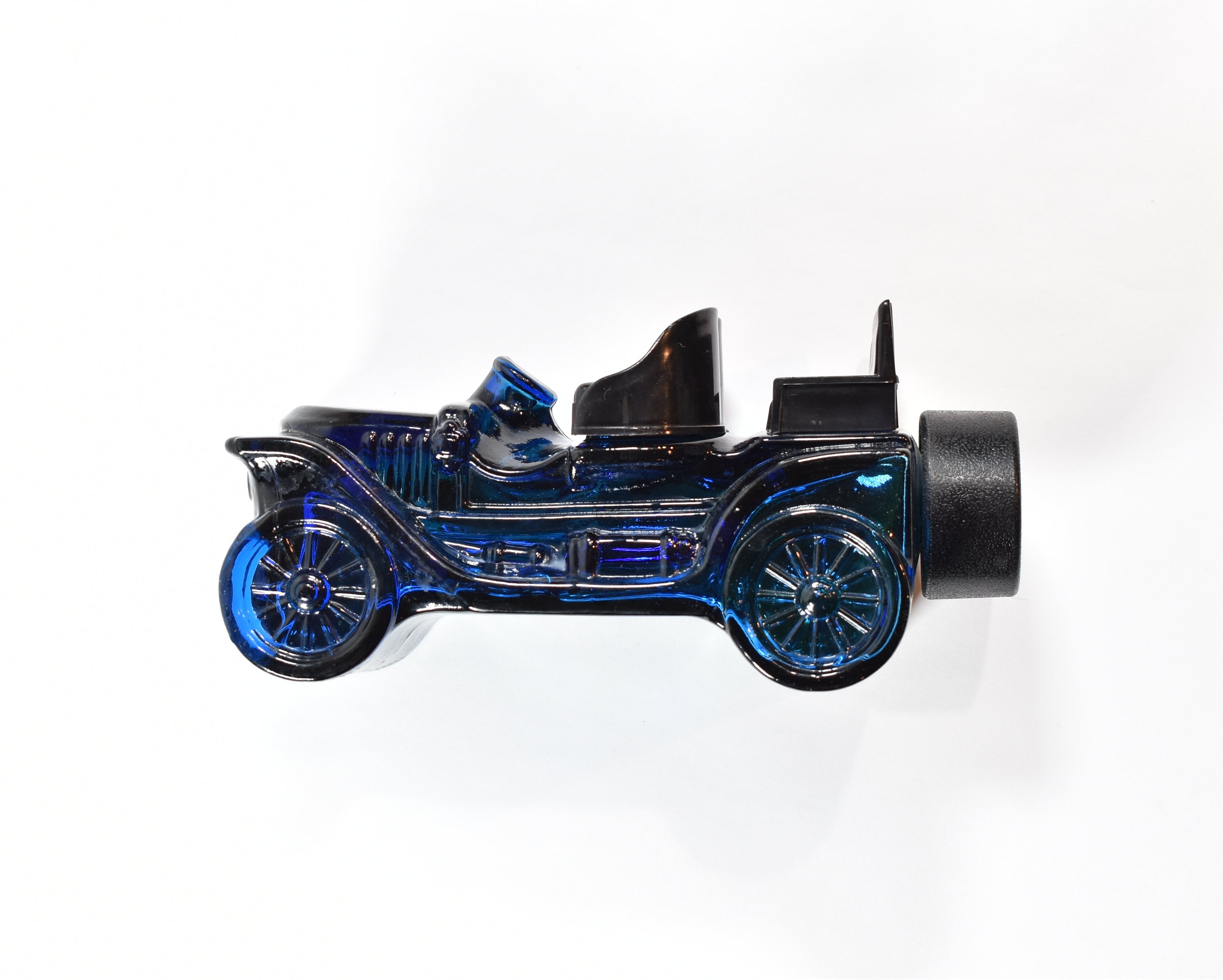 Vintage Car Collectable Avon Decanter circa 1960s After Shave Blue Glass Jalopy