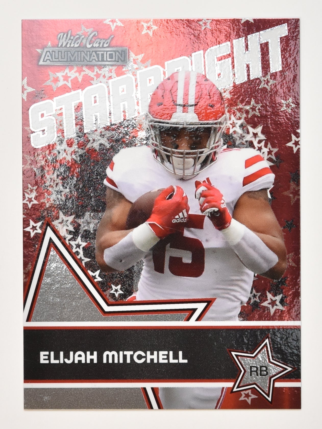 Elijah Mitchell Running Back Star Bright Wild Card Alumination 2021 SB-46