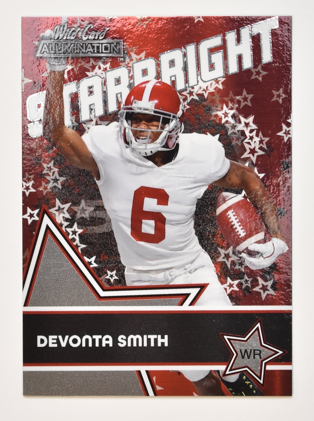 Devonta Smith WR Star Bright Football Card Wild Card Allumination 2021 SB-16