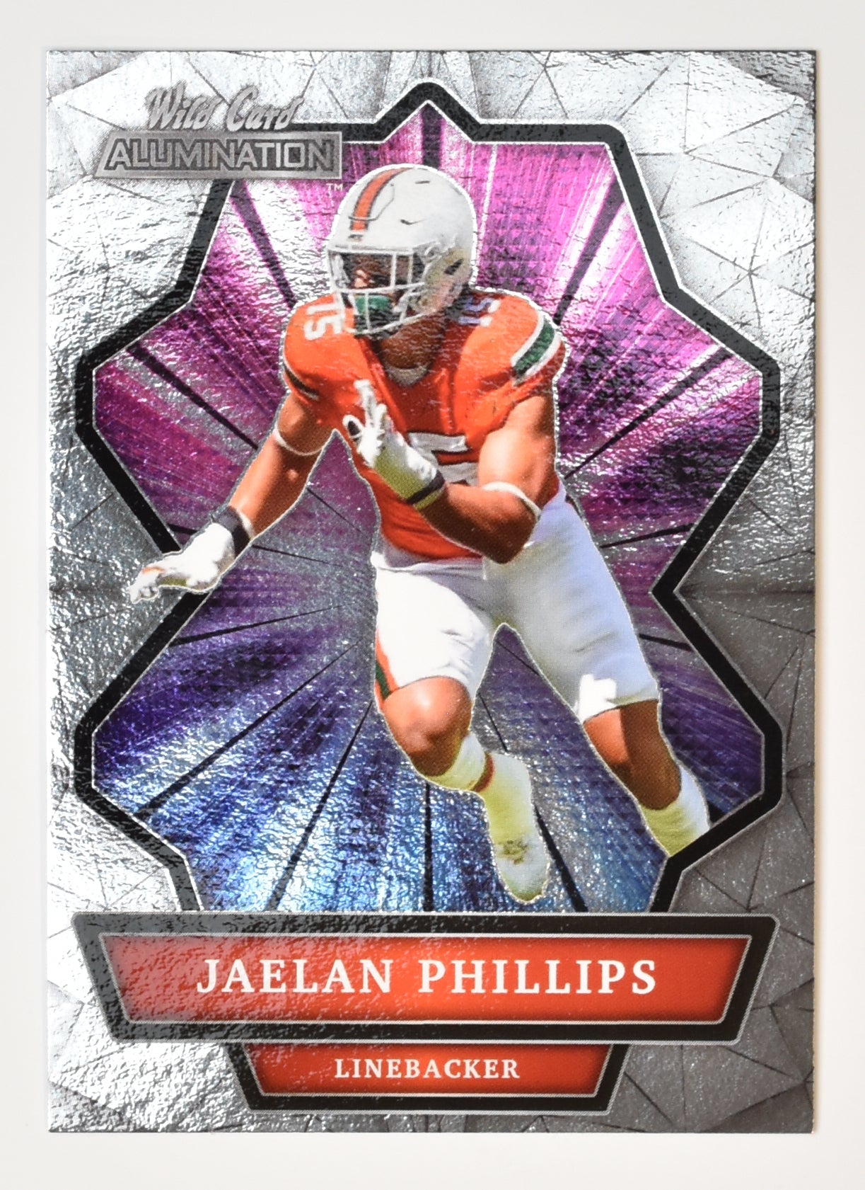 Jaelan Phillips Linebacker Football Card Wild Card Allumination 2021 ABC- 55
