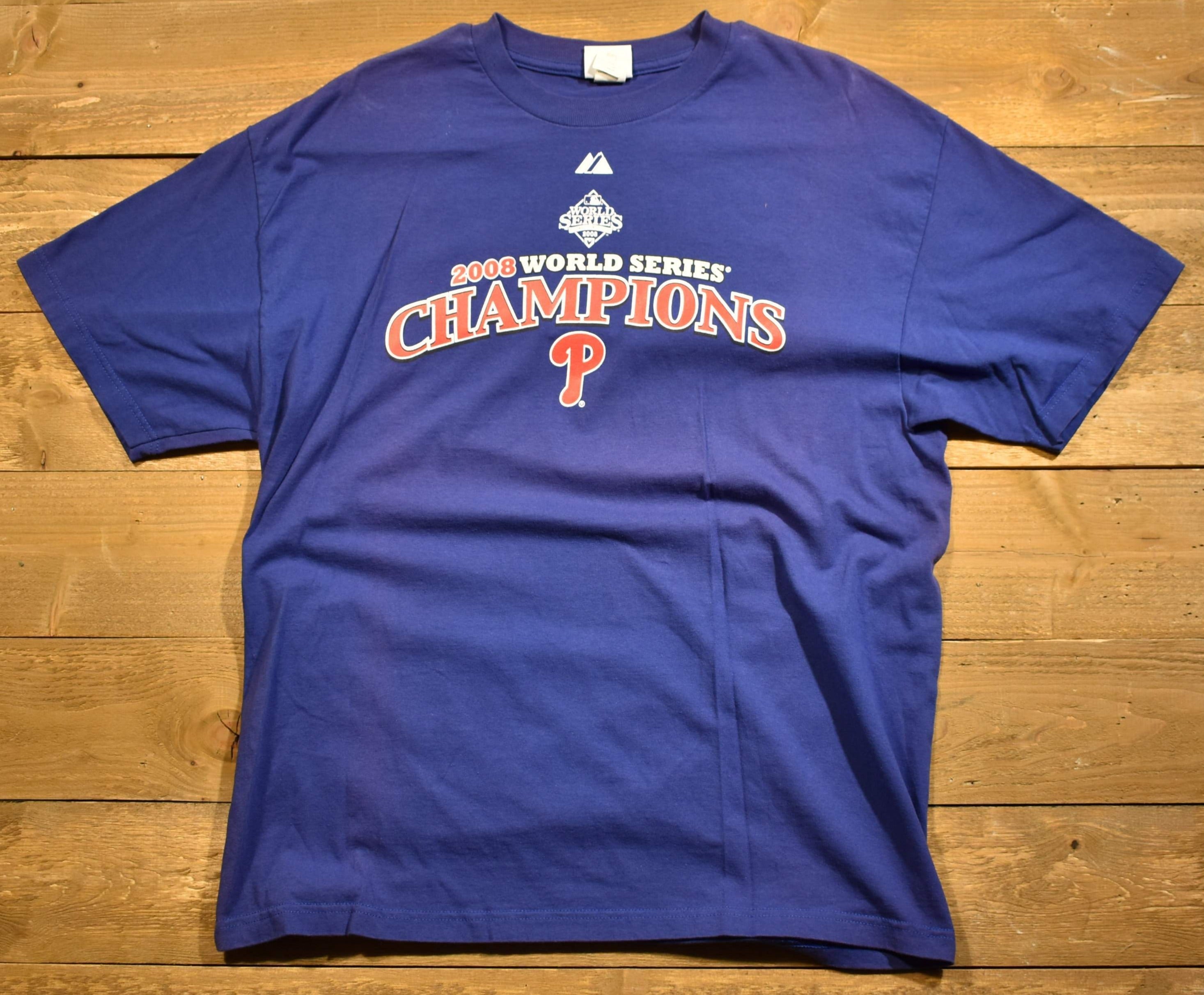 Philadelphia Phillies 2008 World Series champions men's T-shirt blue X large