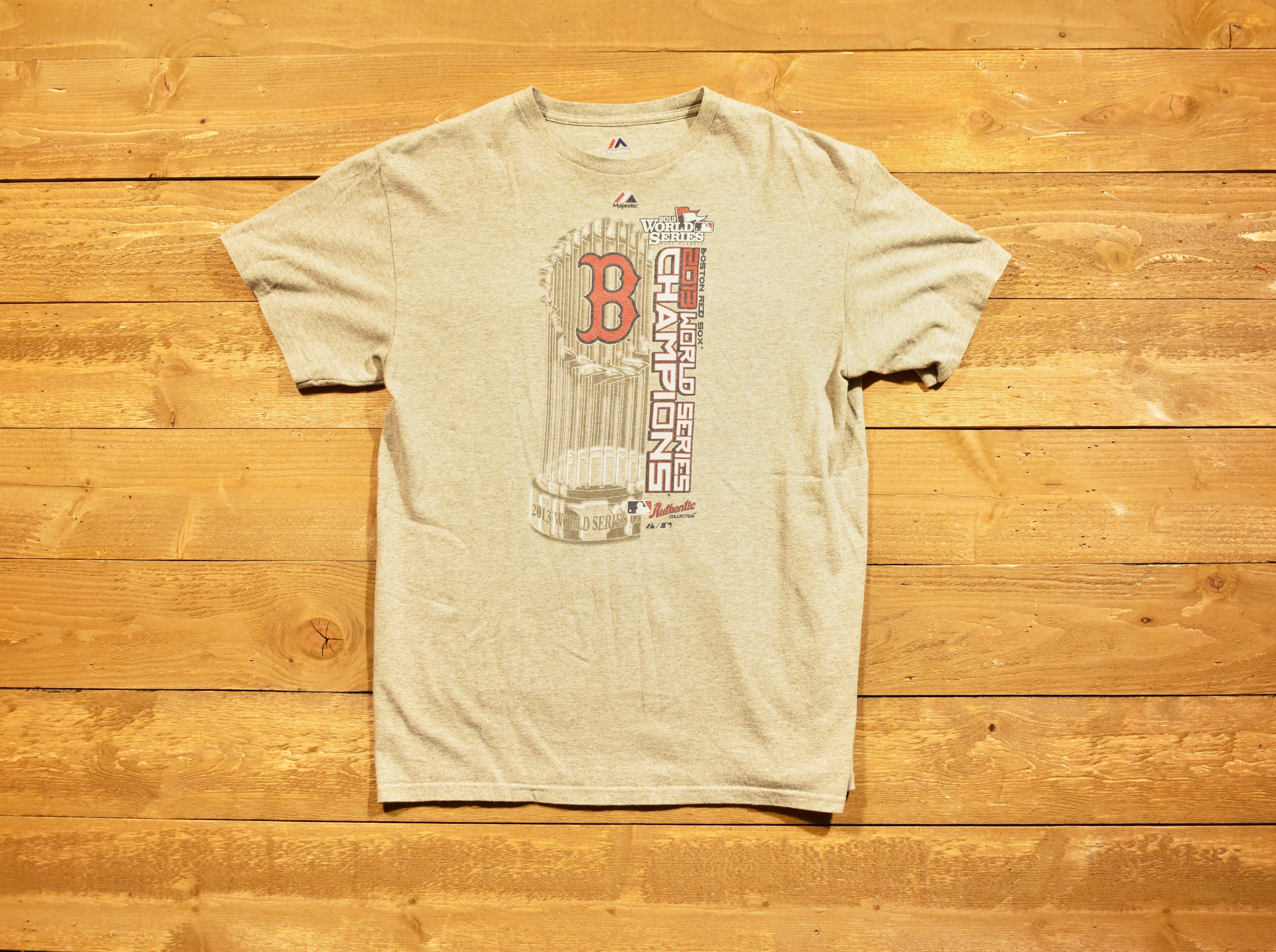 Boston Red Sox T-shirt MLB baseball large majestic men's T-shirt gray used 2013