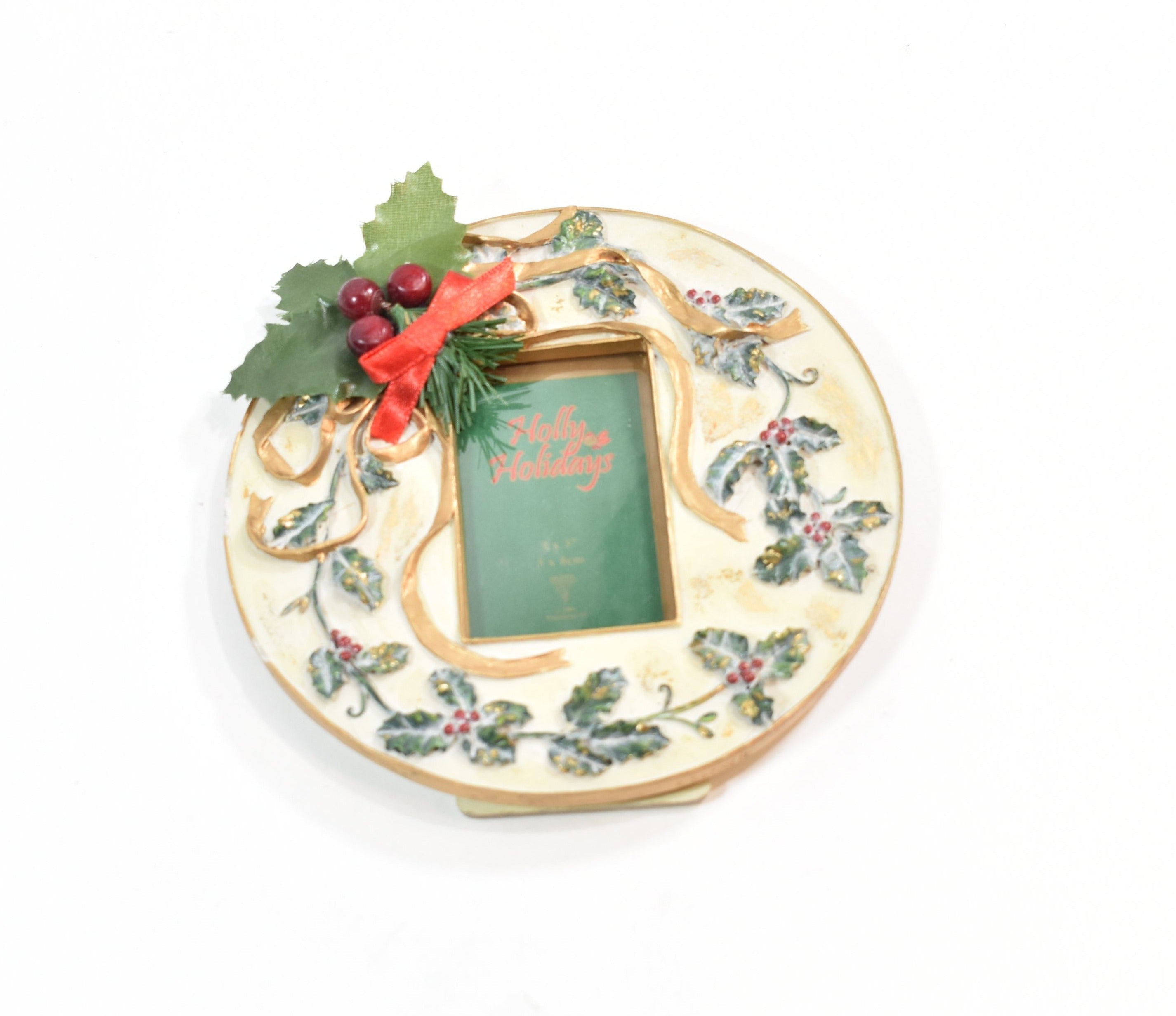Holly holidays 2 x 3 Picture Frame Used Christmas Themed