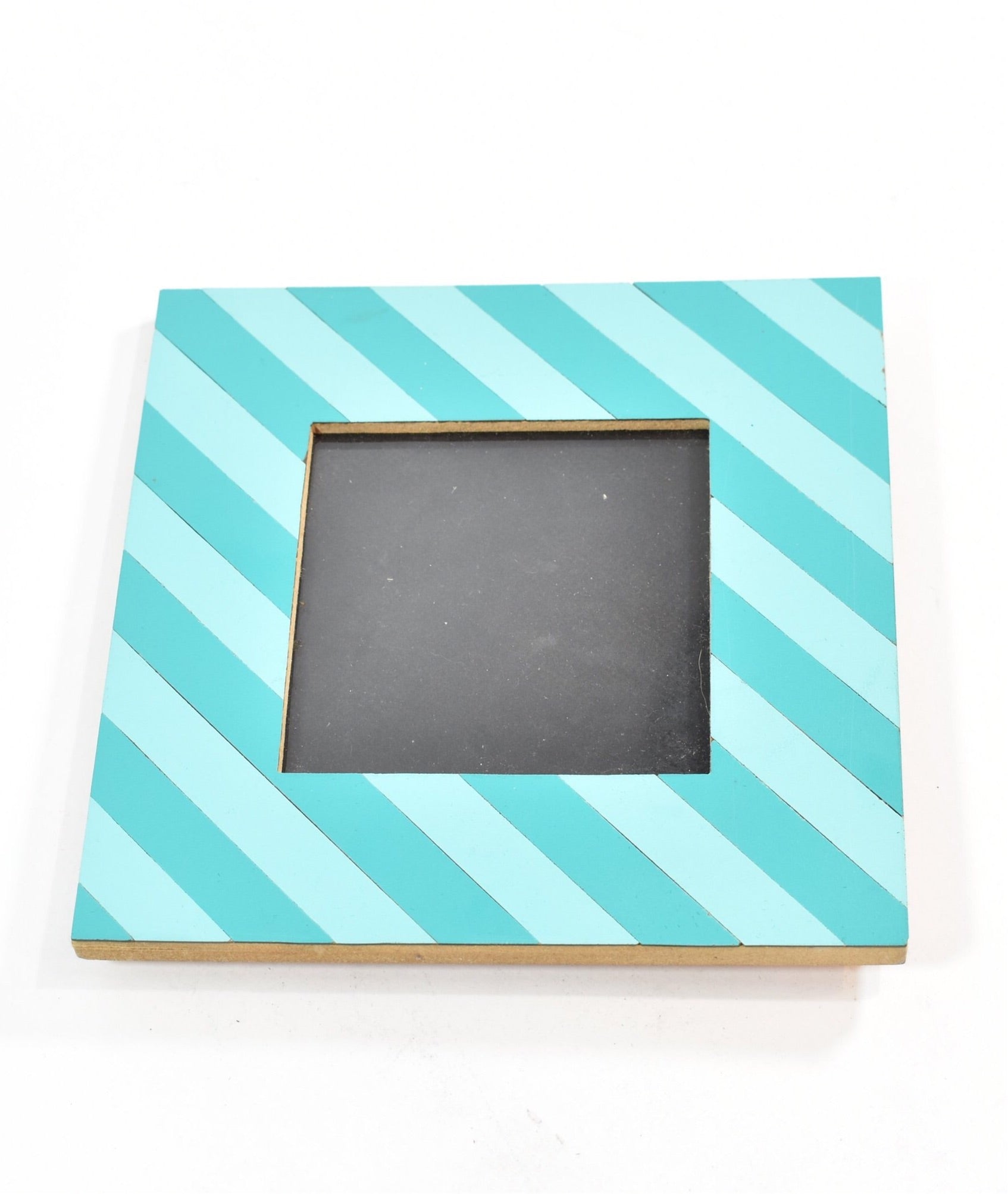 Picture Frame used Wood Teal Green Blue 4 x 4