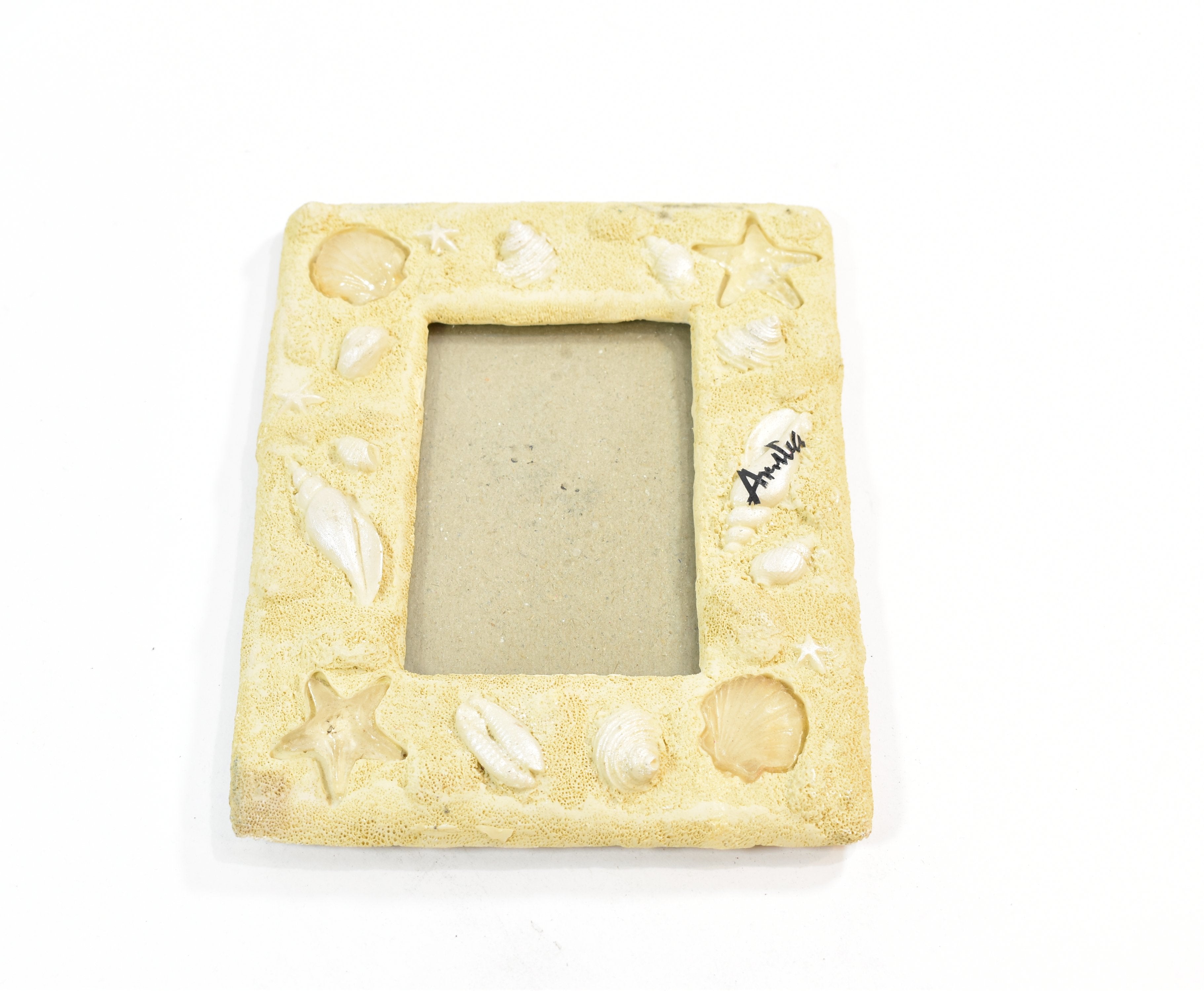 Beach themed Picture Frame Sea Shells Sandy 3 x 4
