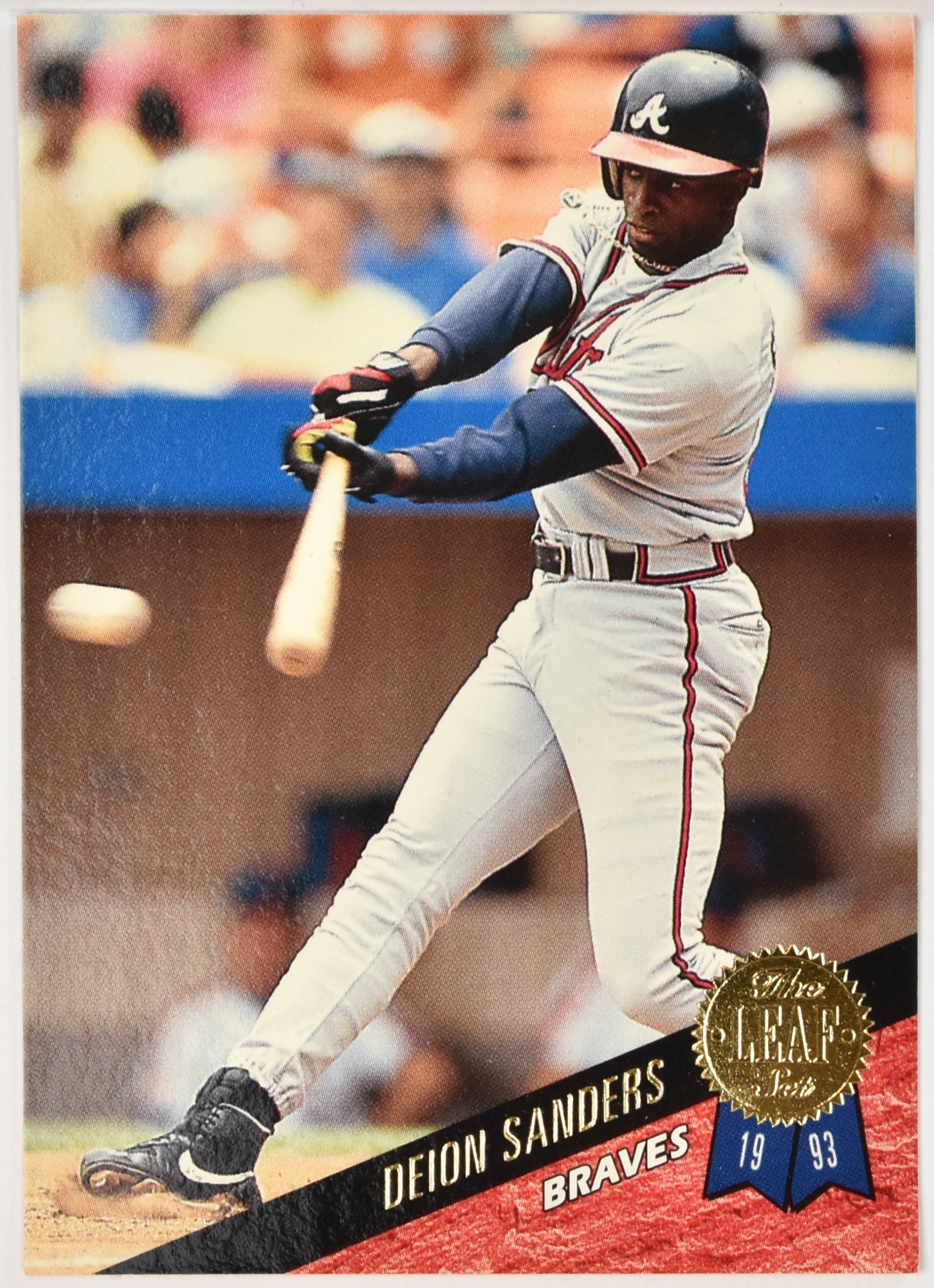 Deion Sanders 222 The Leaf Set Series Two 1993 The Leaf Set Baseball Card
