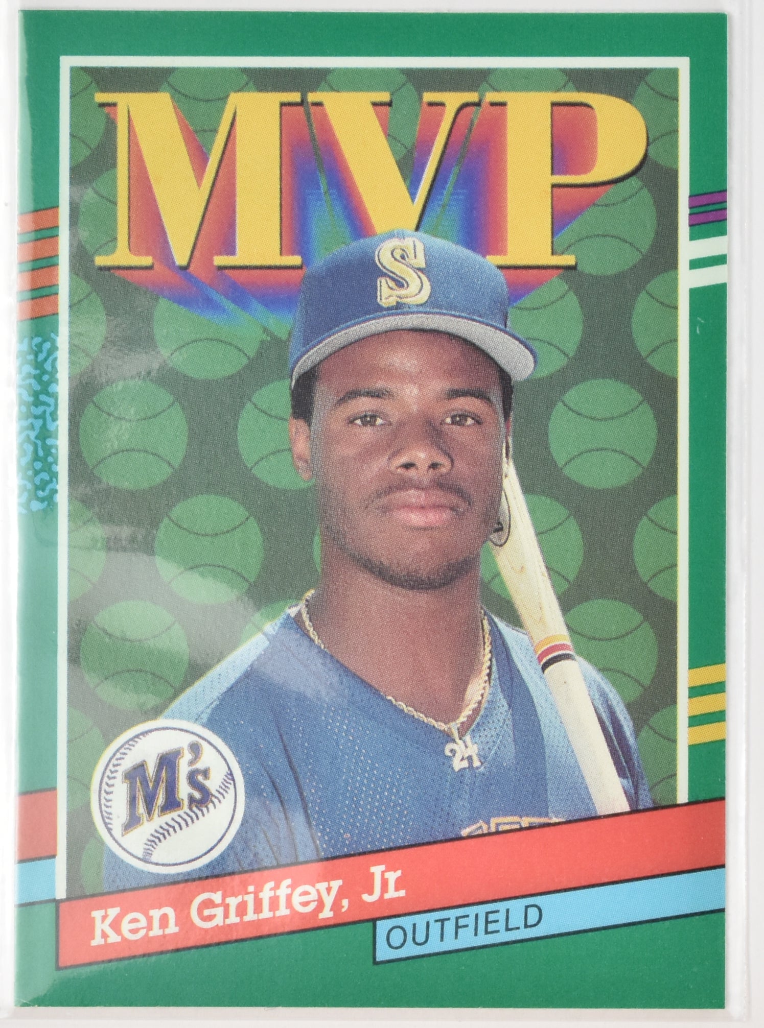 Ken Griffey Jr 392 Baseball Card Leaf 1990 MVP