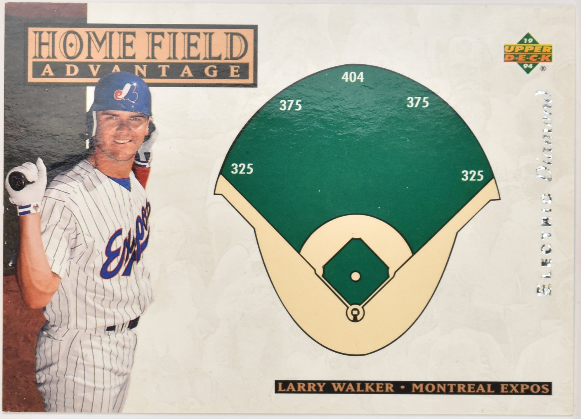 Larry Walker Home Field Advantage 274 Upper Deck Electric Diamond Baseball Card