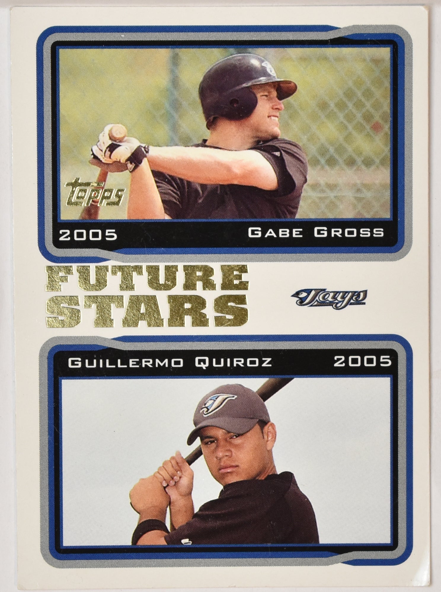 Future Stars 329 Gabe Cross Guillermo Quiroz Topps baseball Card