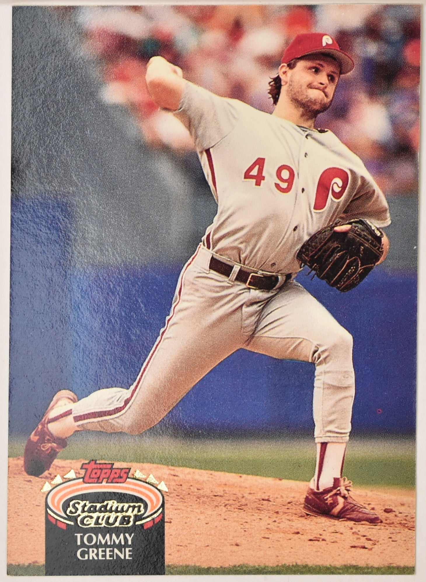Tommy Greene 27 Topps Stadium Club 1992 Baseball Card