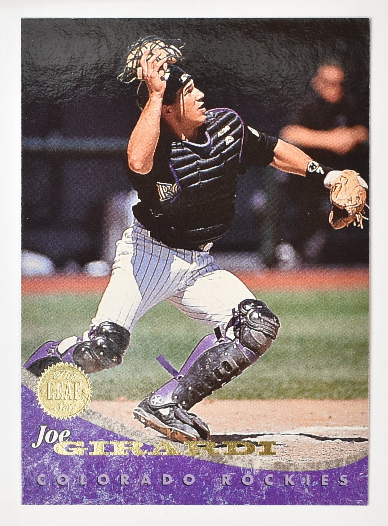 Joe Girardi 3 Rockies Leaf Set Baseball Card 1994